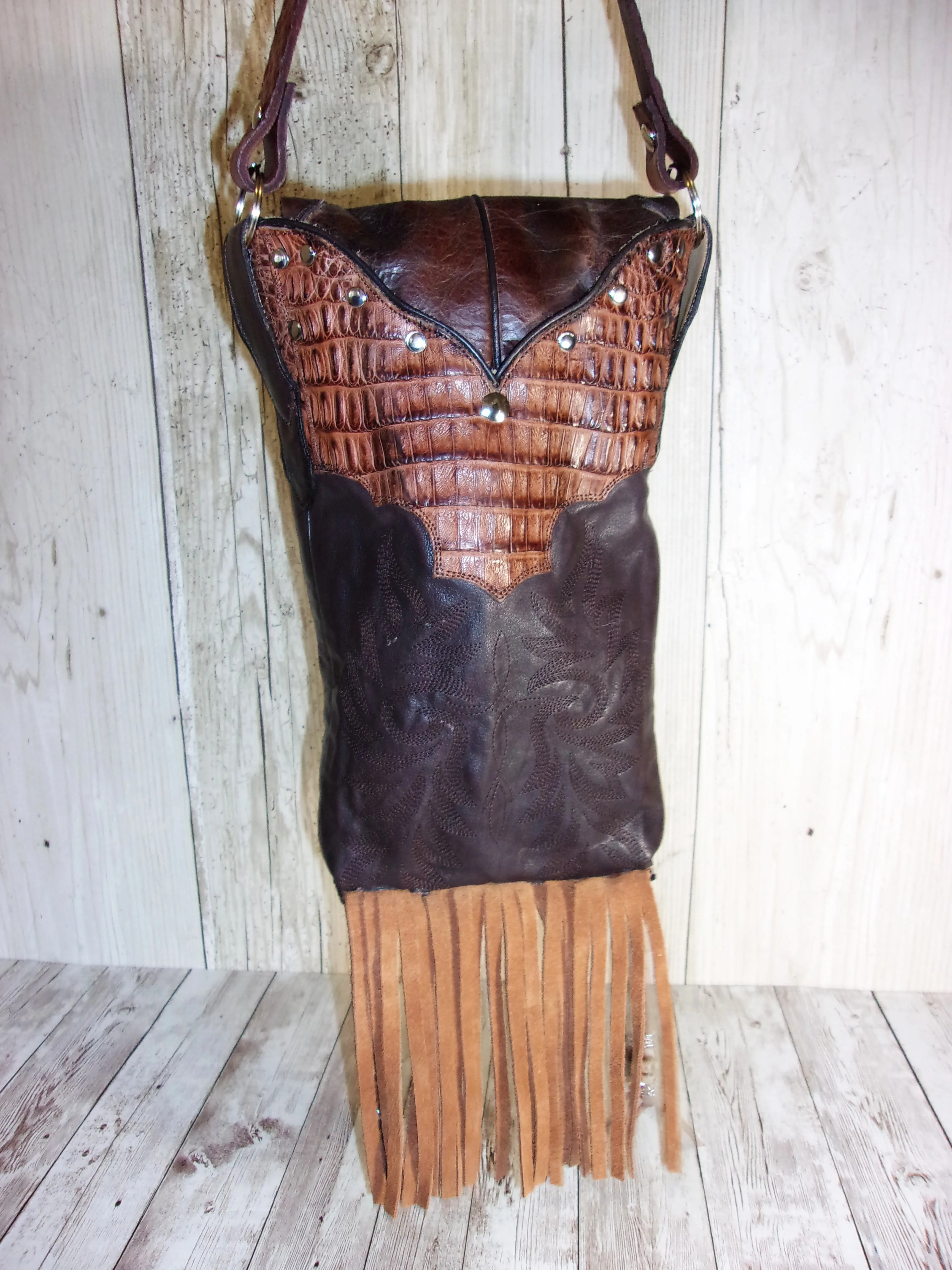 Small Concealed Carry Purse with Fringe CB38