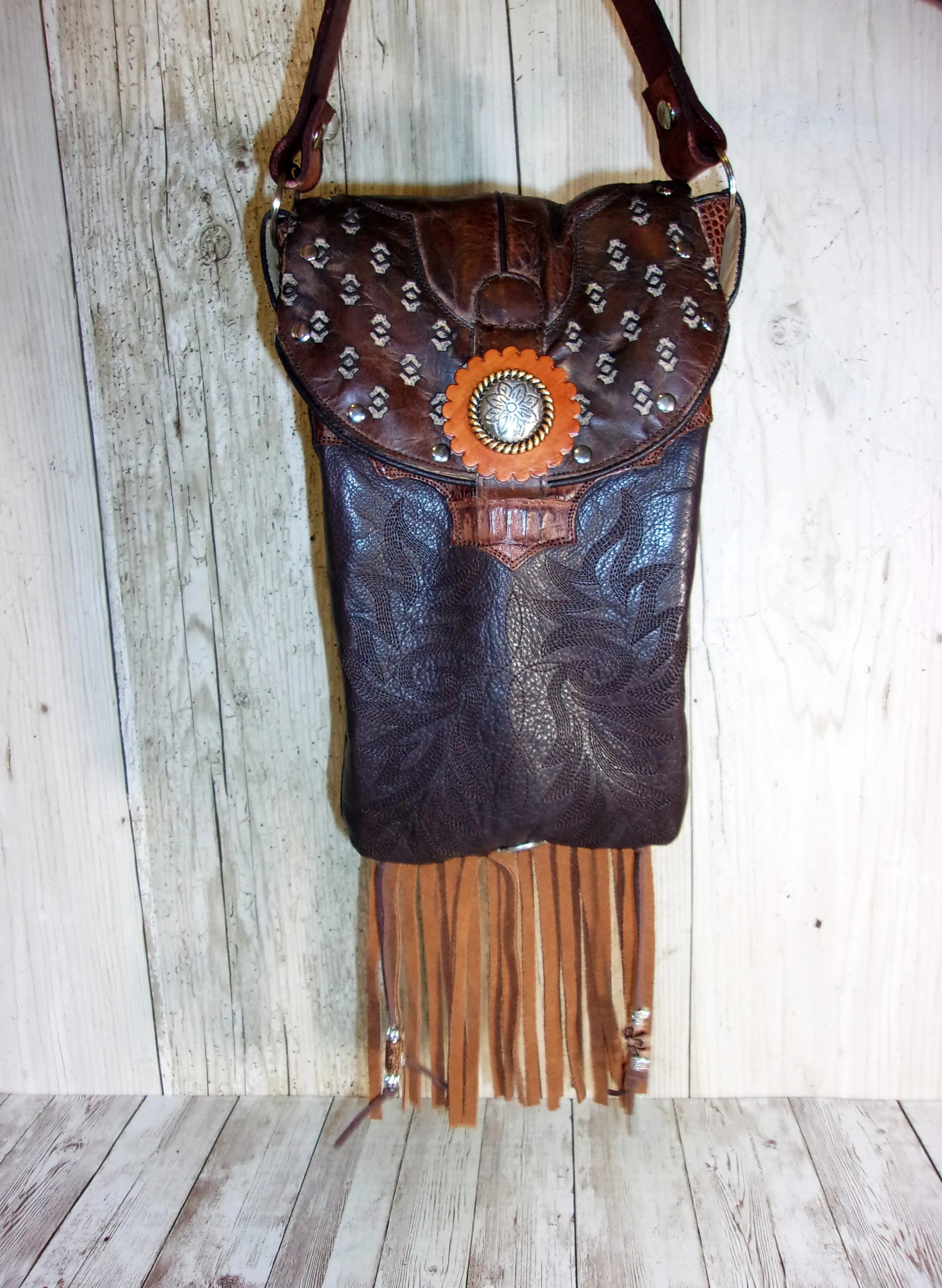 Small Concealed Carry Purse with Fringe CB38