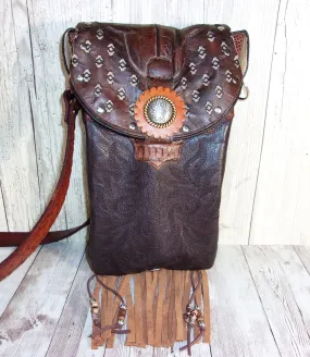 Small Concealed Carry Purse with Fringe CB38