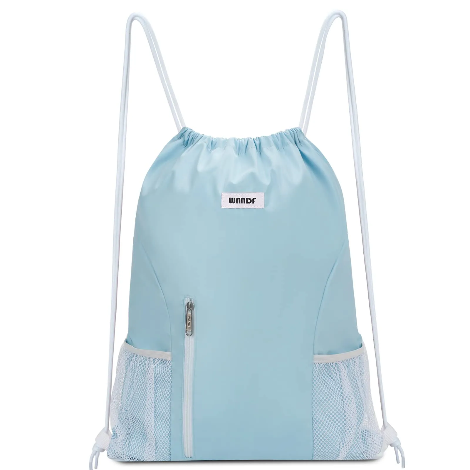 Sports Gym Drawstring Backpack with Mesh Pockets - WF6038