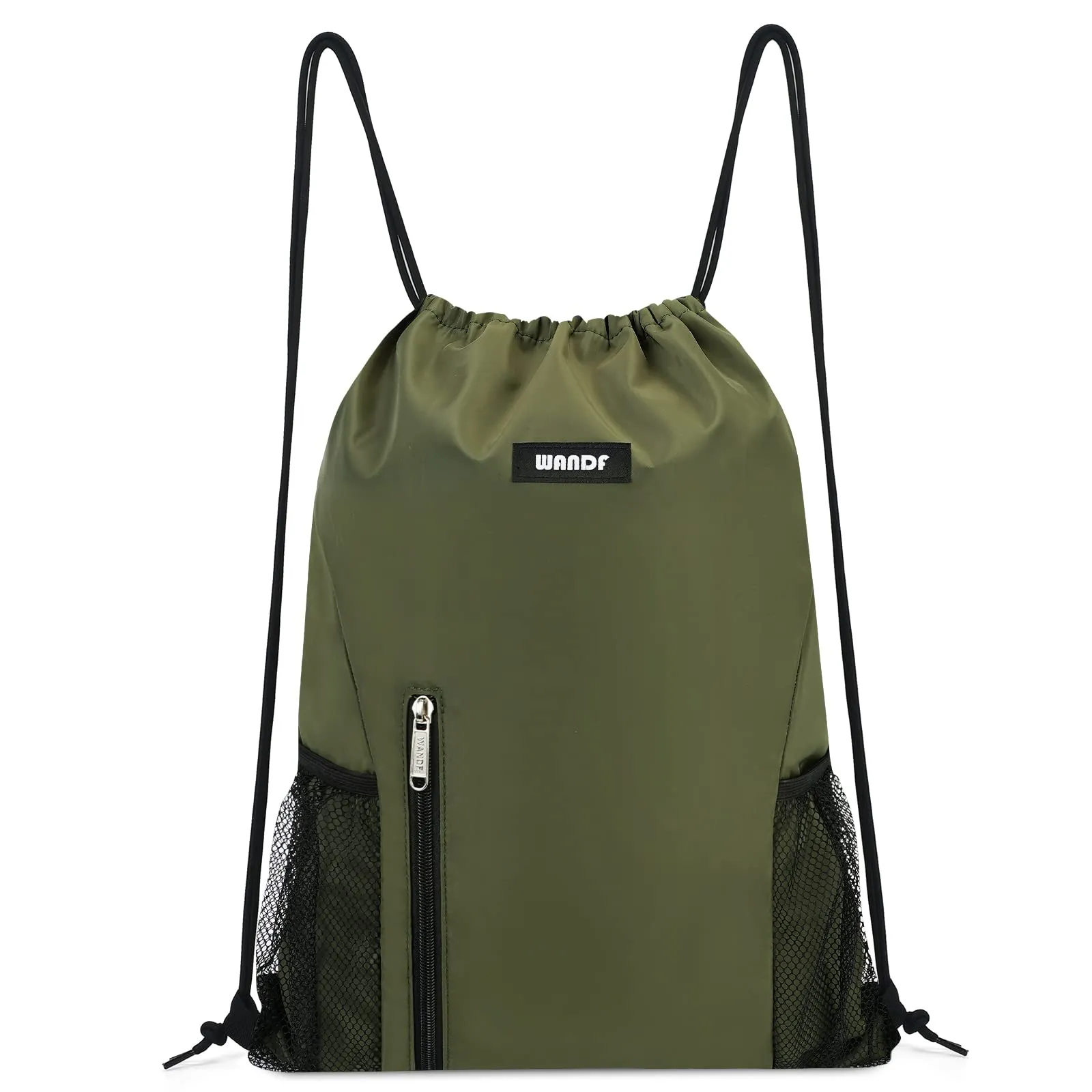 Sports Gym Drawstring Backpack with Mesh Pockets - WF6038