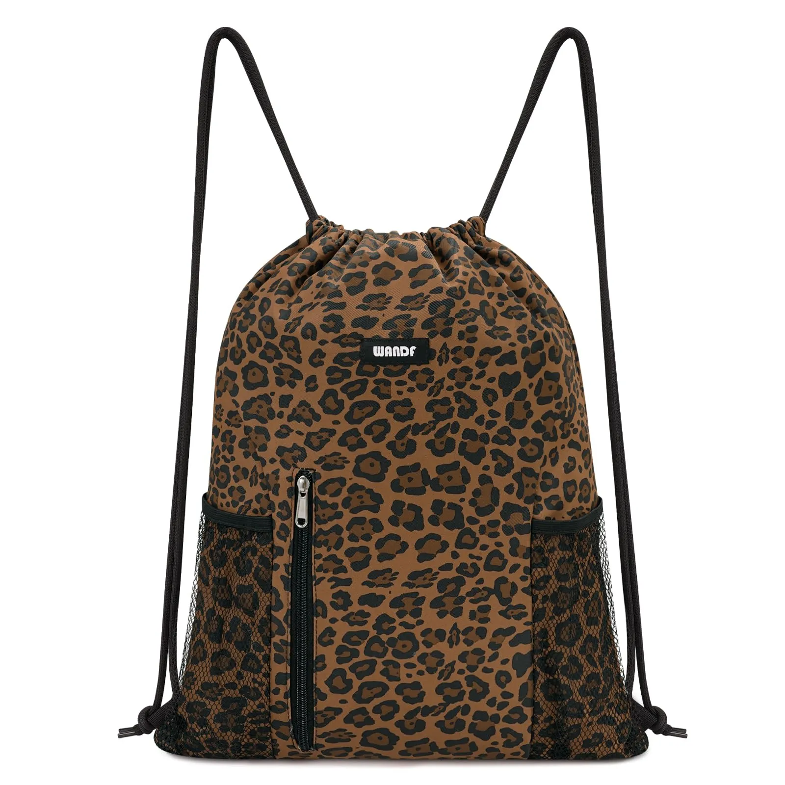 Sports Gym Drawstring Backpack with Mesh Pockets - WF6038