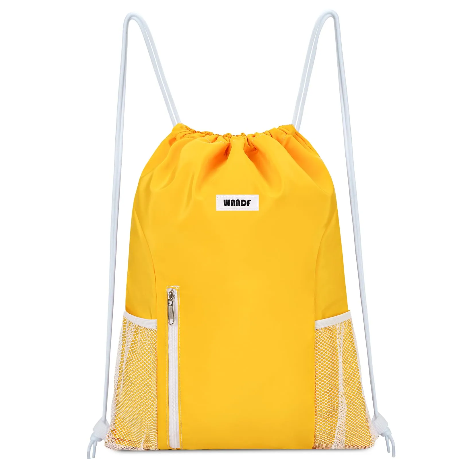 Sports Gym Drawstring Backpack with Mesh Pockets - WF6038