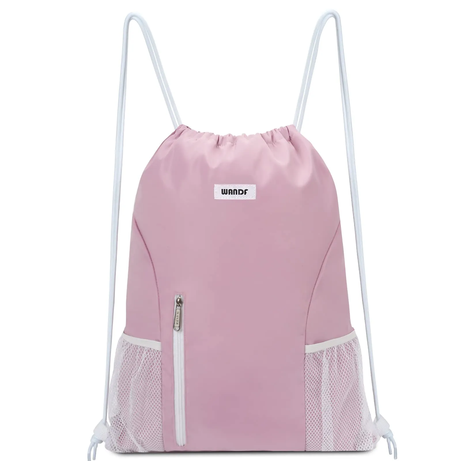 Sports Gym Drawstring Backpack with Mesh Pockets - WF6038