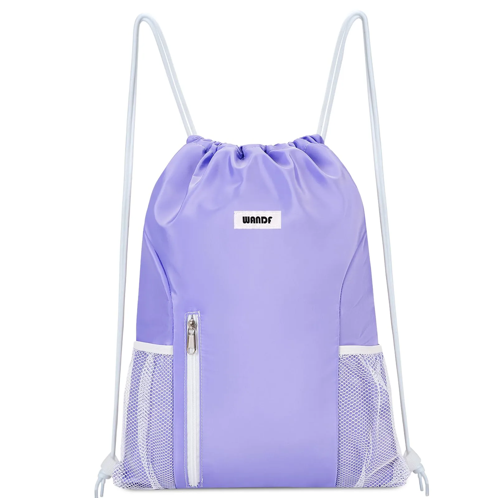 Sports Gym Drawstring Backpack with Mesh Pockets - WF6038