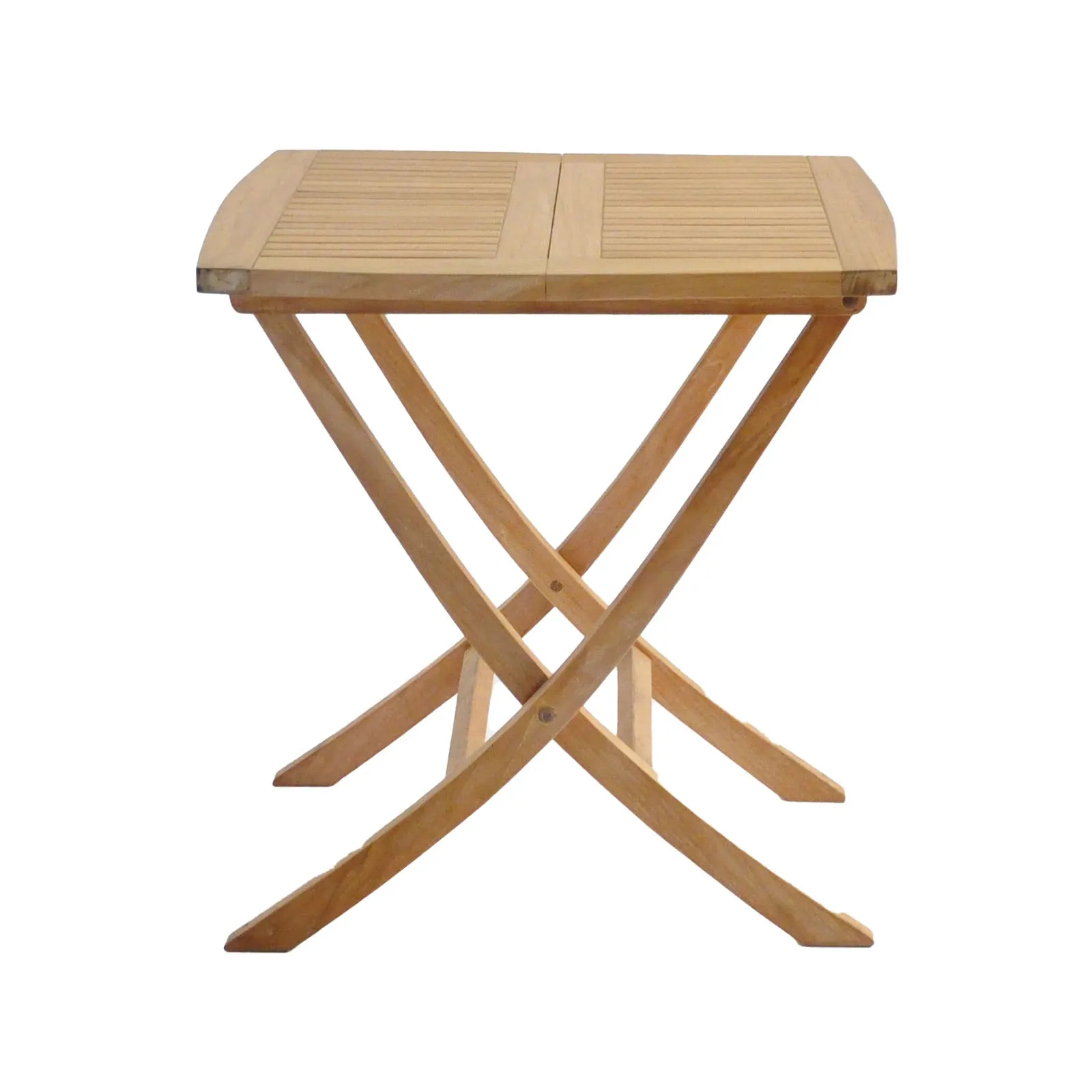 Square Teak Folding Bag Table