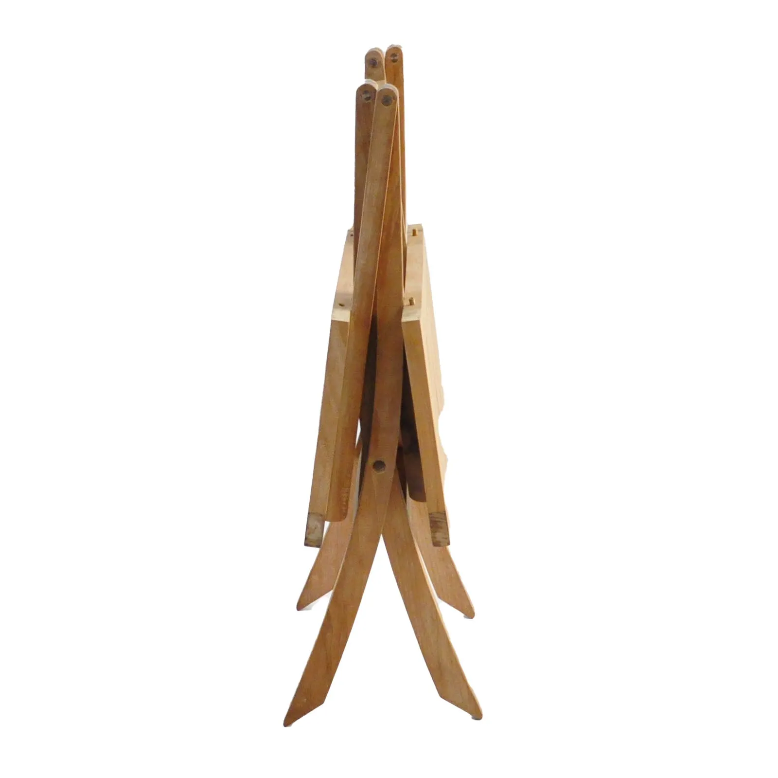 Square Teak Folding Bag Table