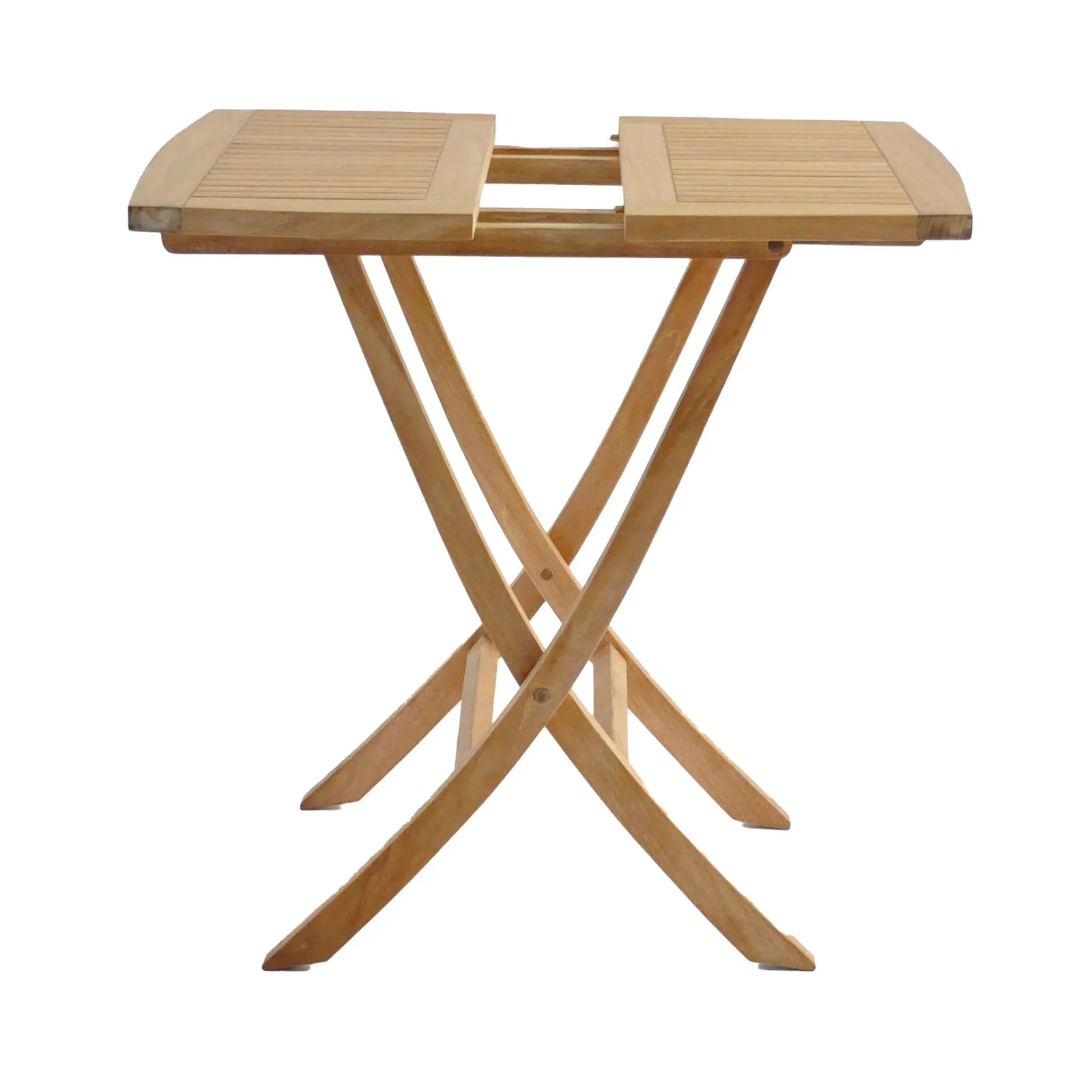 Square Teak Folding Bag Table