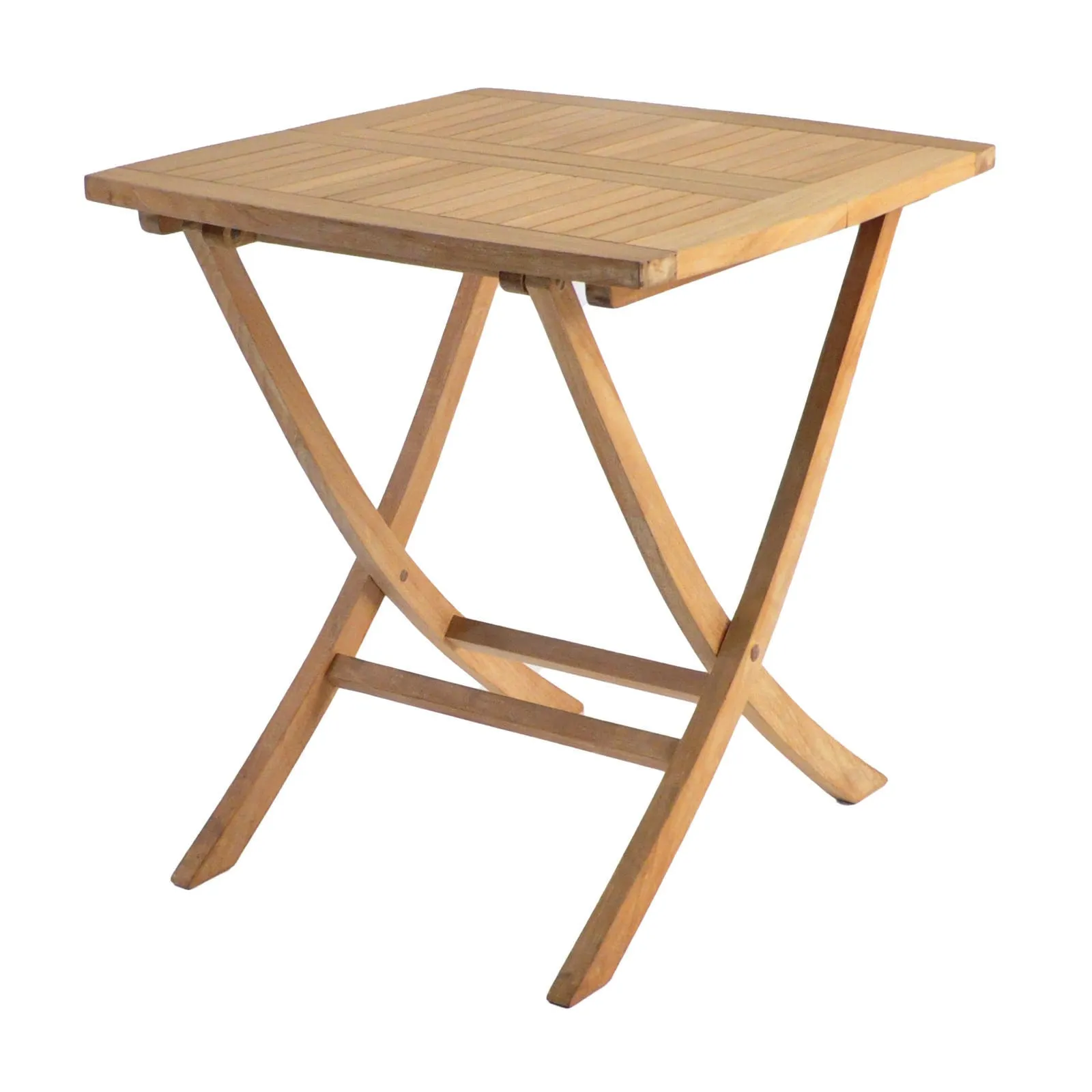 Square Teak Folding Bag Table