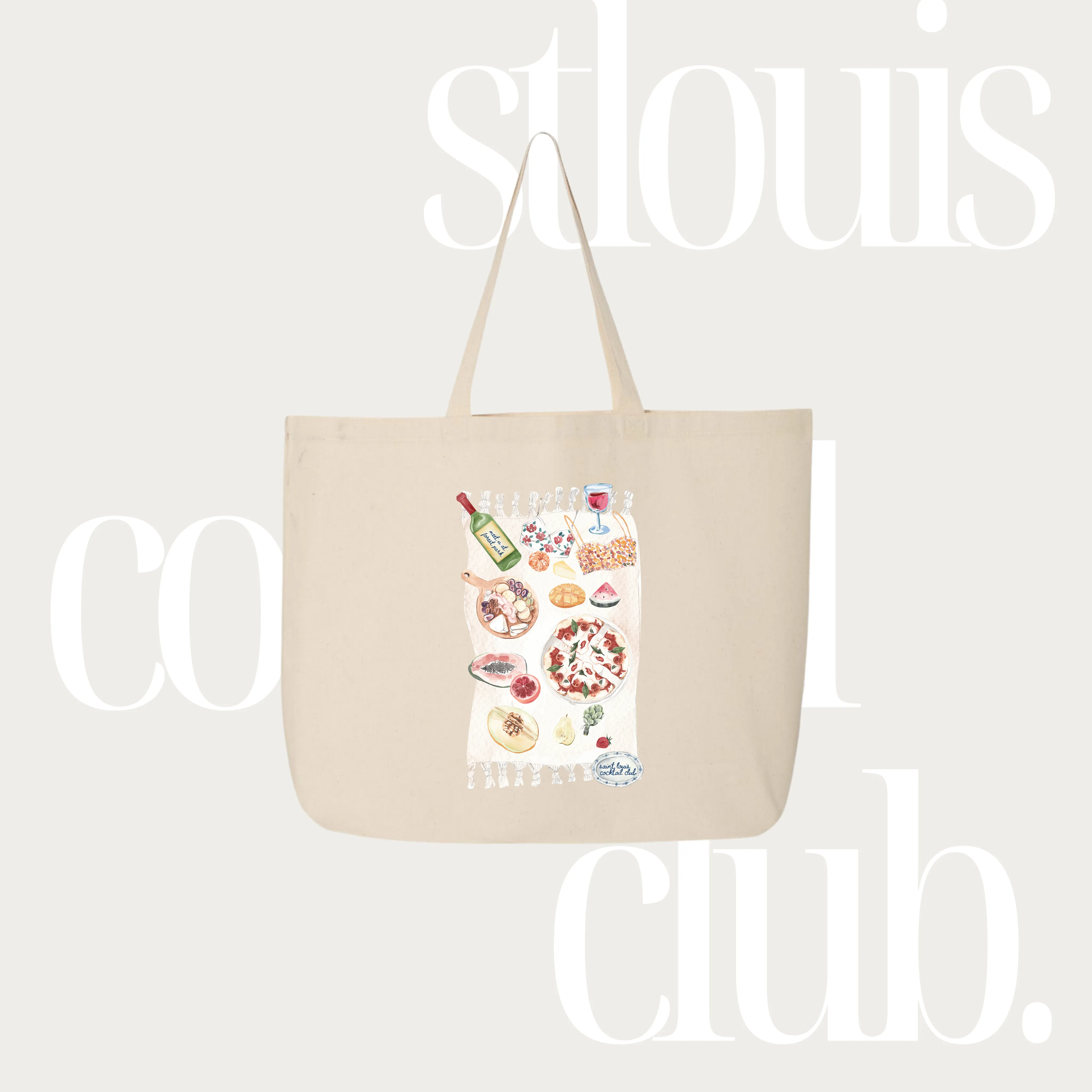 St. Louis Cocktail Club Picnic Blanket Jumbo Tote