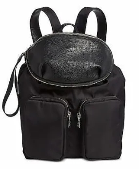 Steve Madden Boomer Backpack W/ Removable Belt Bag-Black