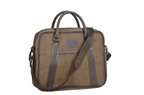 STS Ranchwear Unisex Trailblazer Chocolate Canvas/Leather Briefcase Bag