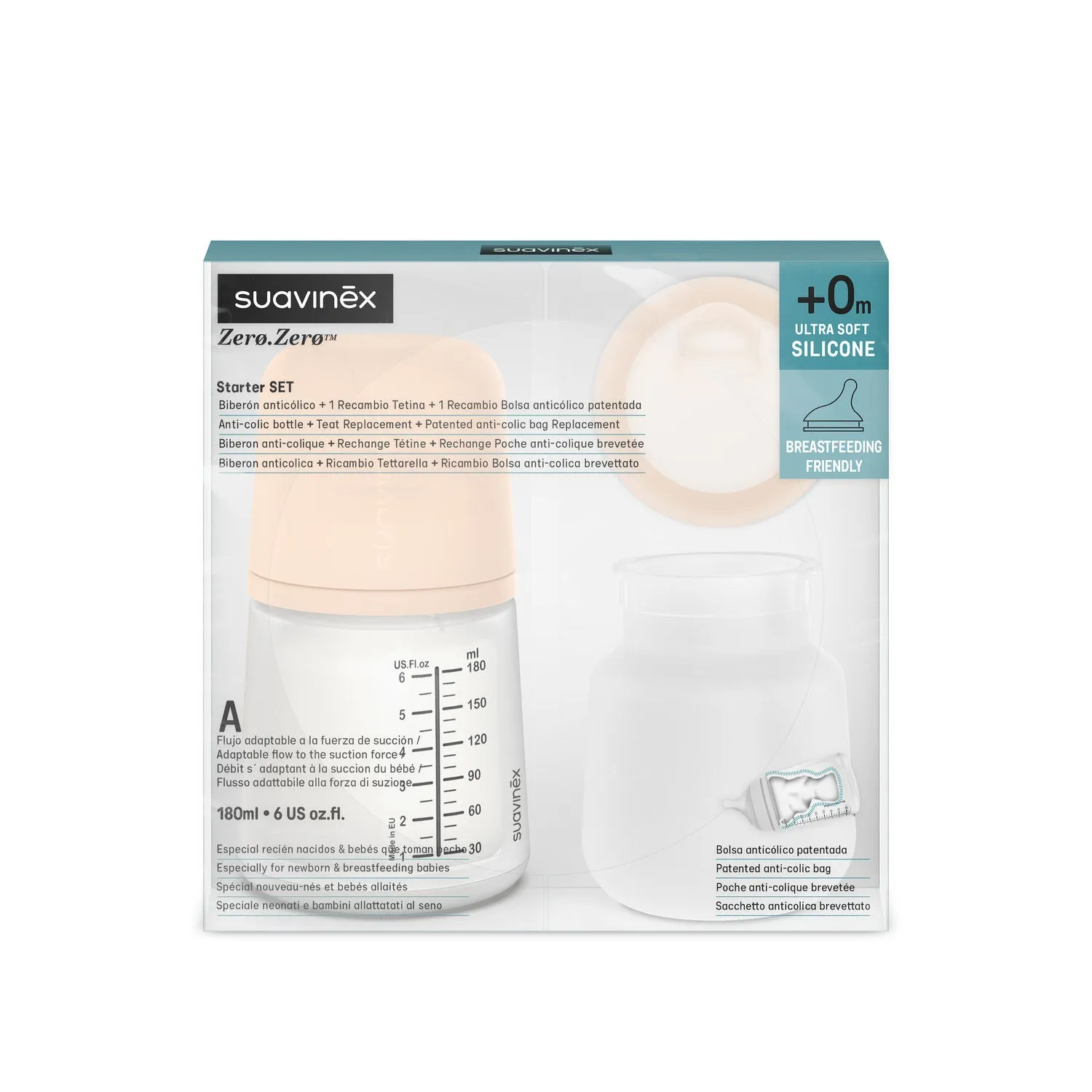 Suavinex Zero Zero Baby Bottle Starter Set