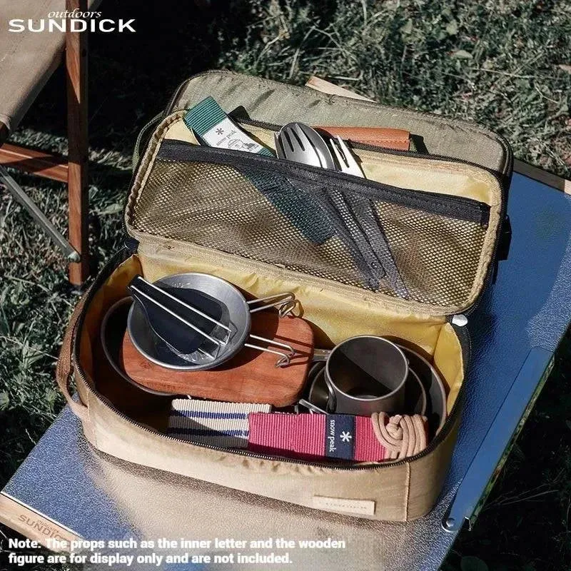 SUNDICK Outdoor Picnic Tableware Cups And Utensils Storage Bag Stove Head Gas Cylinder Storage Bag Handheld Sorting Bag