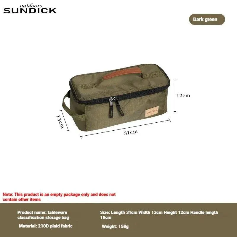 SUNDICK Outdoor Picnic Tableware Cups And Utensils Storage Bag Stove Head Gas Cylinder Storage Bag Handheld Sorting Bag