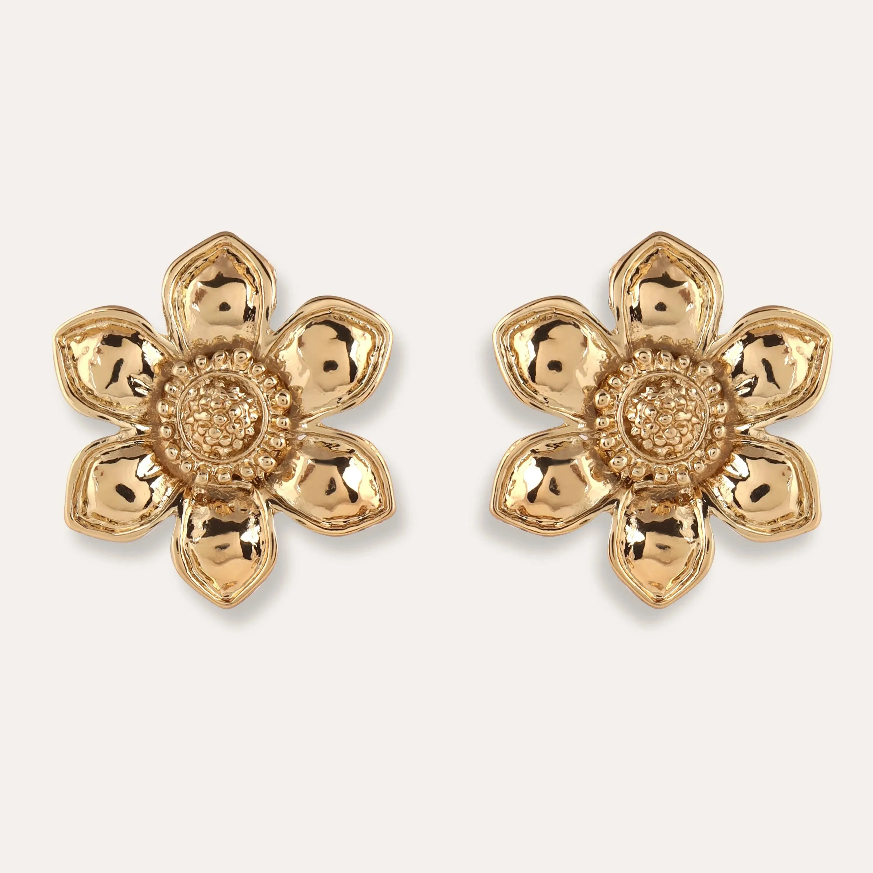 TFC Daisy Darling Gold Plated Stud Earrings