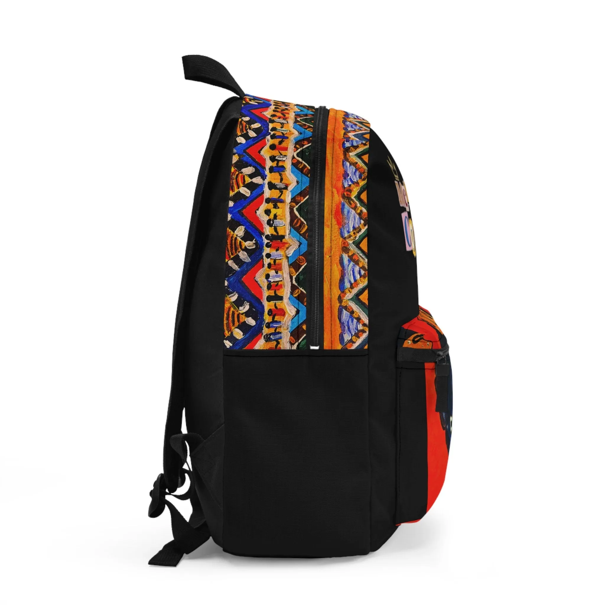 Tribal Print Artisan Backpack, Hand Crafted Ethnic Woman Design, Stylish Travel Accessory