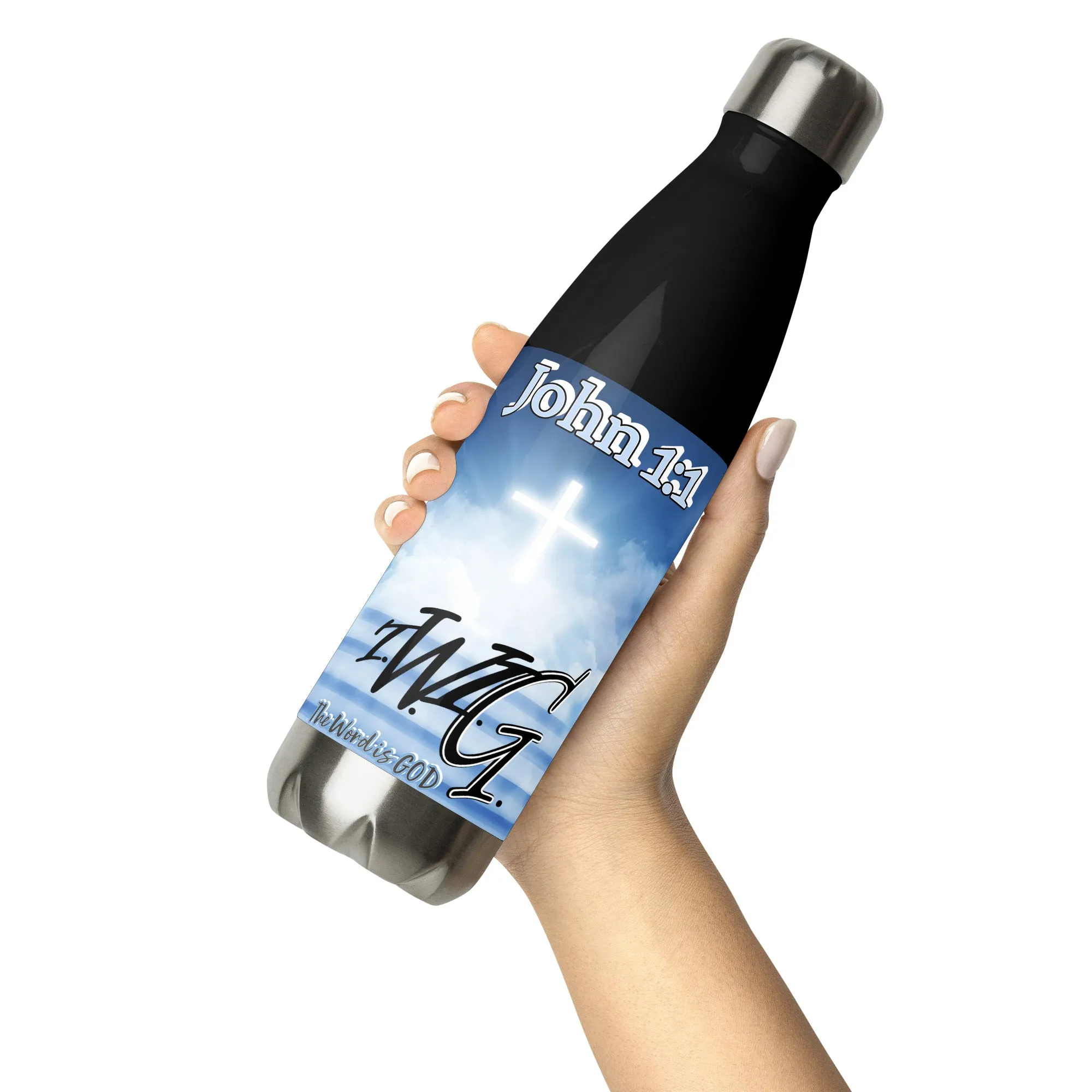 T.W.I.G. - John 1:1 (Stainless Steel Water Bottle)