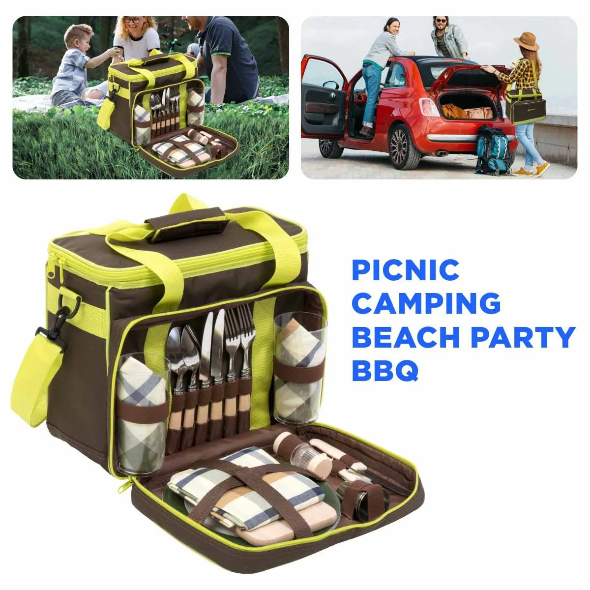 Two-Person Picnic Set with Insulated Compartment