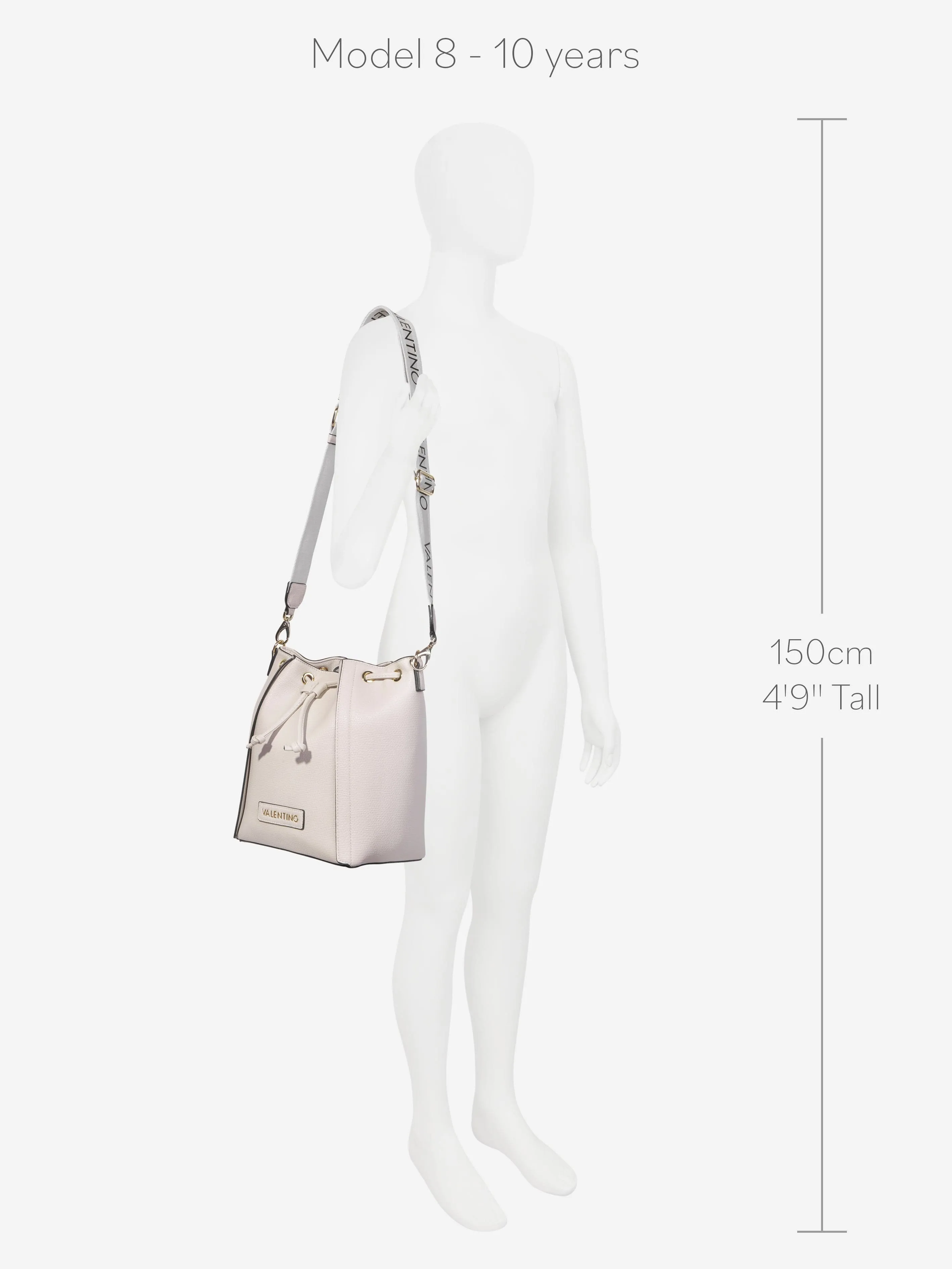 Valentino Girls Icy Re Bucket Bag in Beige