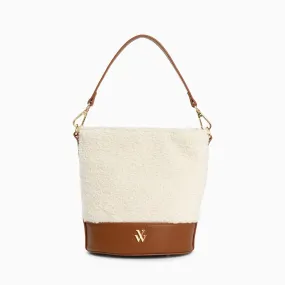 Vanessa Wu Milou Shearling Bucket Bag