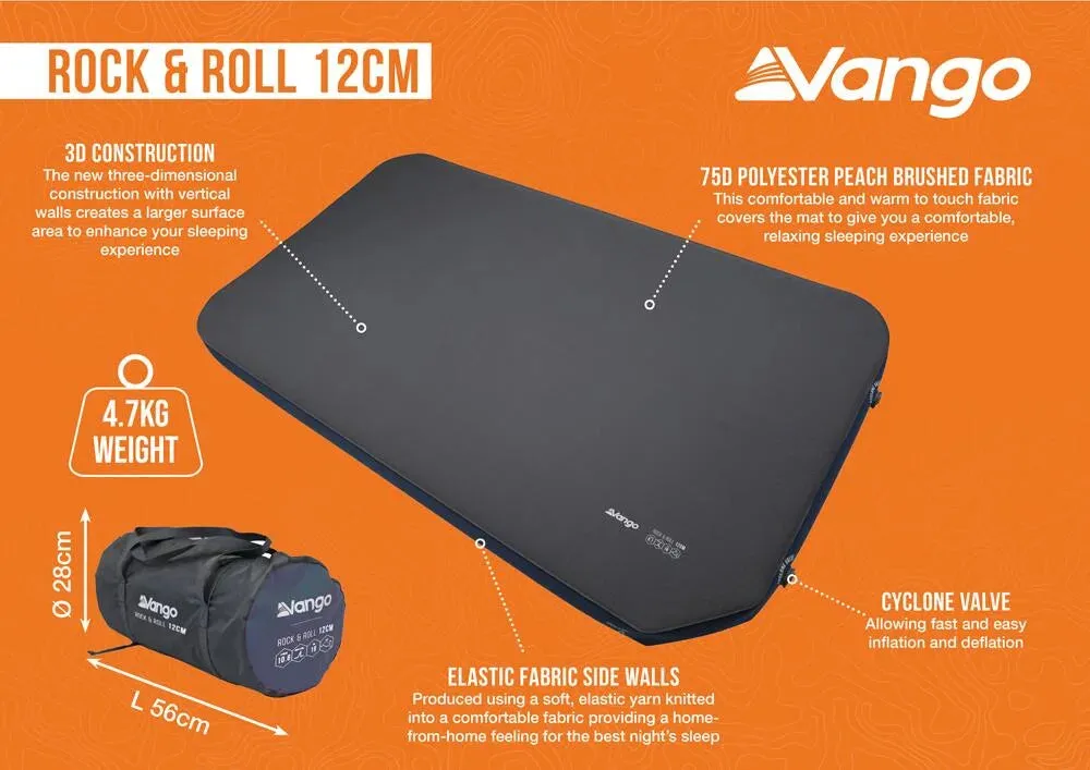 Vango Rock & Roll 12cm Campervan Self Inflating Mattress