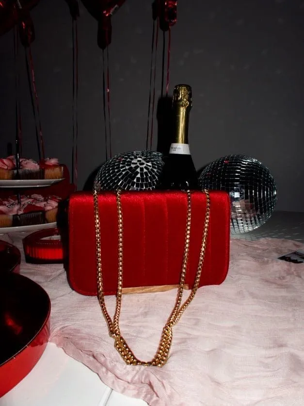 Velvet Chain Shoulder Bag