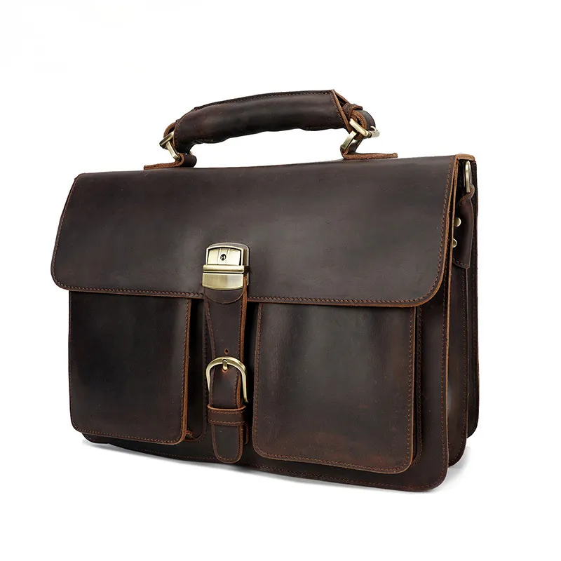 Vintage Leather Protable Briefcase B-8091