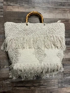 Wenz BG-2100 Off White Fringe Bag