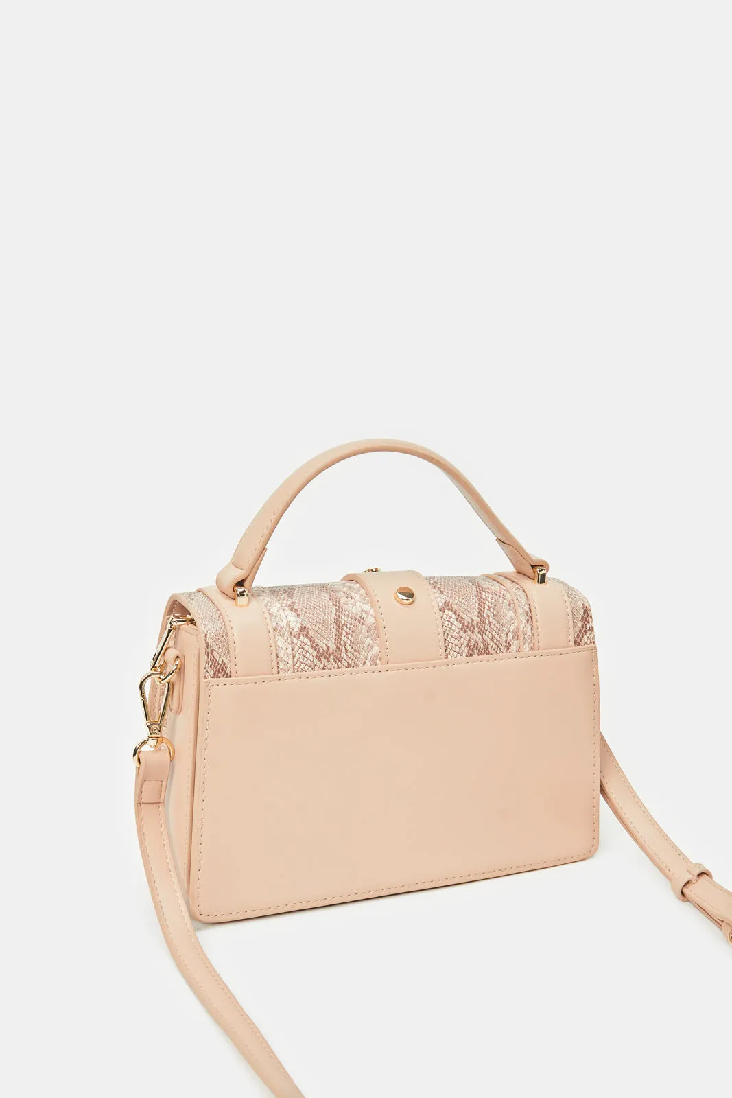 Women Pink Textured Day Bag Bag