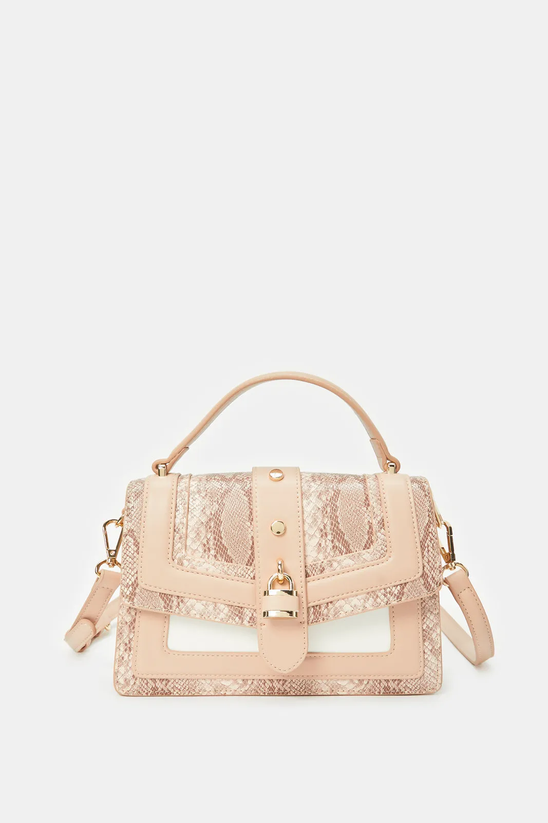 Women Pink Textured Day Bag Bag