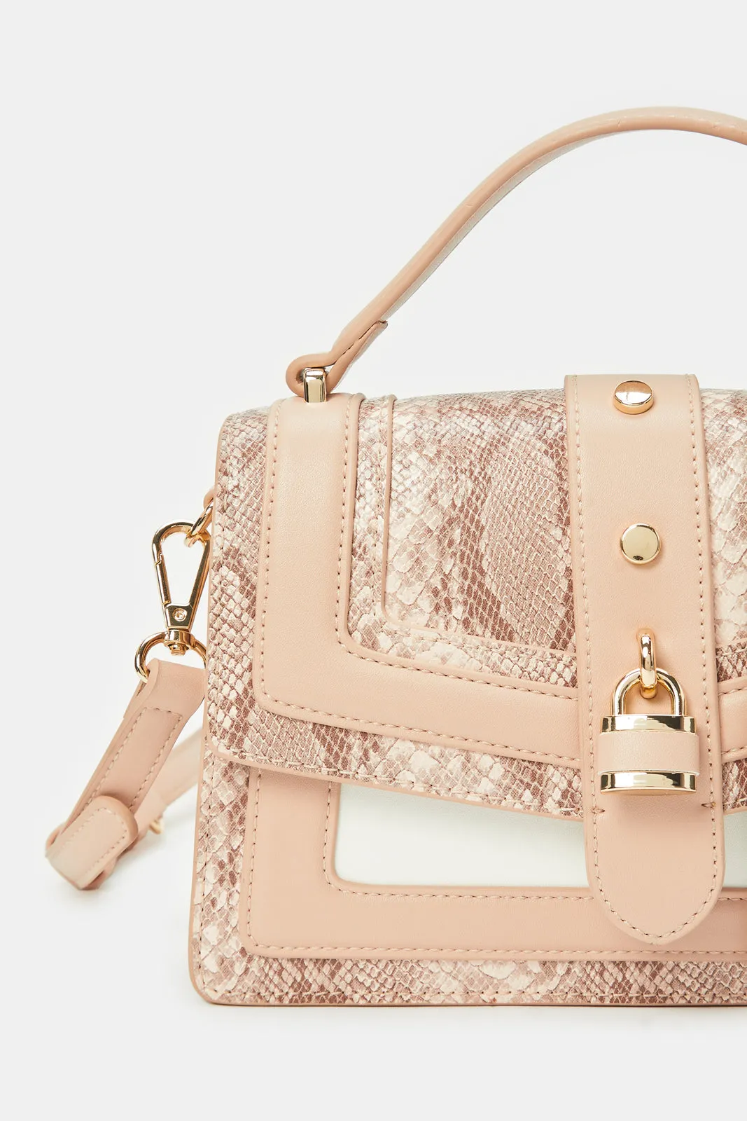 Women Pink Textured Day Bag Bag