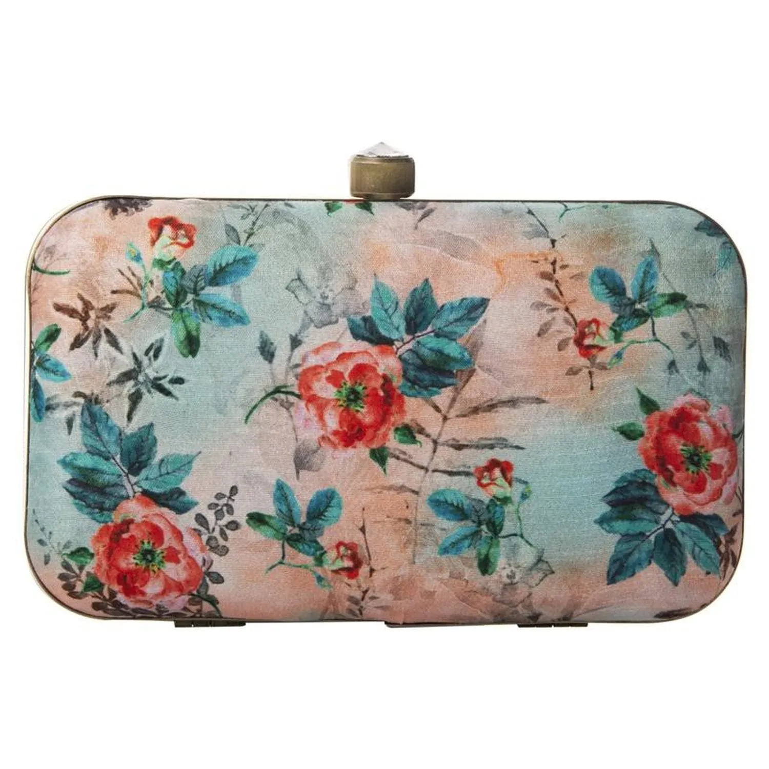 Women's Floral Party Wedding Clutch Purse with Chain