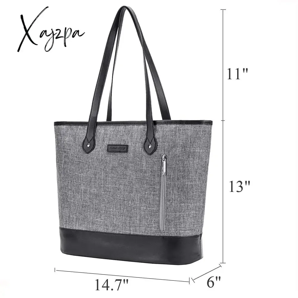 Xajzpa - UtoteBag Women 15.6 Inch Laptop Tote Bag Notebook Shoulder Bag Lightweight Multi-Pocket Nylon Business Work Office Briefcase