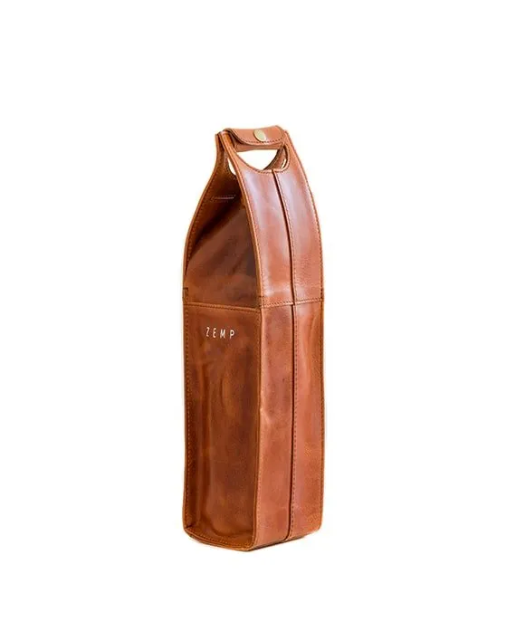 Zemp Pinotage 1 Leather Wine Carrier | Chestnut